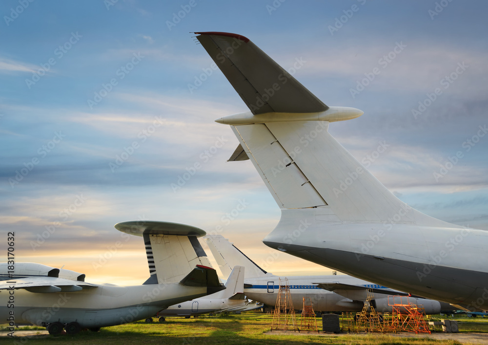 Tail of airplane Tail of airplane