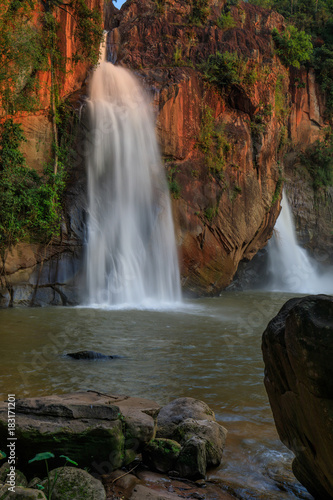 Chattrakan waterfall  Beautiful waterwall in Chattrakan nationalpark  Pitsanulok province  ThaiLand.