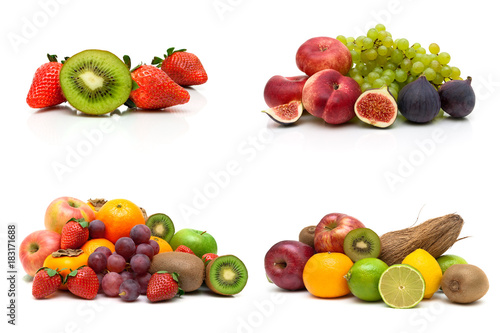 Fototapeta Naklejka Na Ścianę i Meble -  fresh ripe fruit isolated on white background