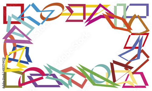 Frame of abstract geometric shapes
