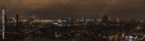 Night view of the city of Moscow