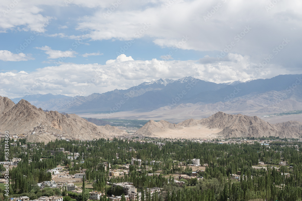 view from leh palace india