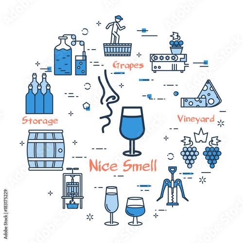 Blue round Nice Smell concept