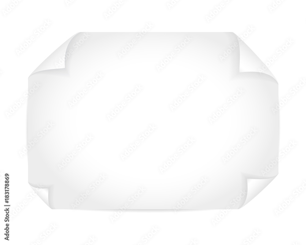 Vector illustration mock up. White sheet of paper on transparent background for your design. Vector illustration mock up. White sheet of paper on transparent background for your design.