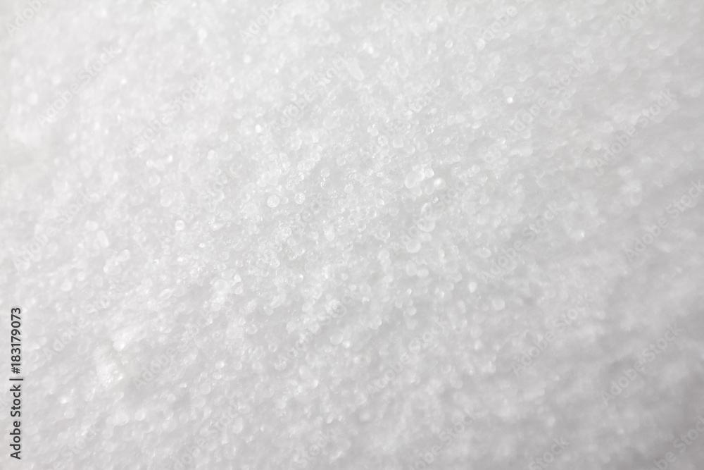 White salt crystal background. Close-up. Macro