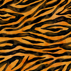 Handdoek met foto Bruin patronen Tijgerhuid strepen naadloze achtergrond  © Olga