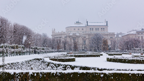 Photography Vienna, Austria, snow covered city center