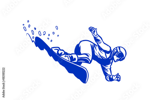 snowboarder silhouette, giant slalom snowboarding, winter sports