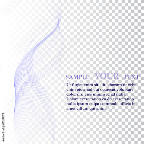 Abstract vector background, blue transparent waved lines for brochure, website, flyer design. Blue wavy background. photo