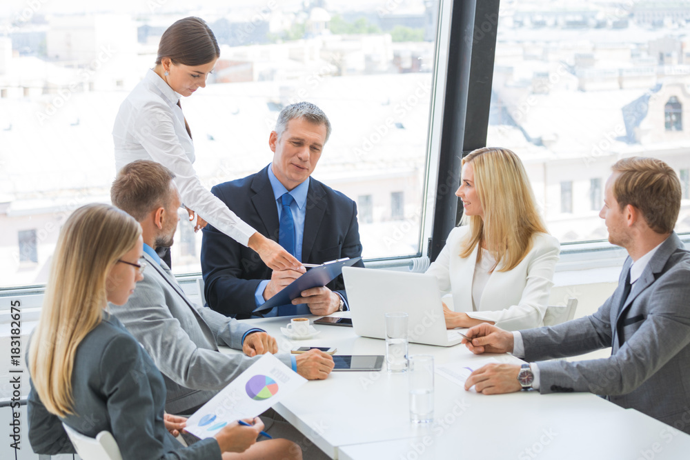 Business team at meeting Business team at meeting