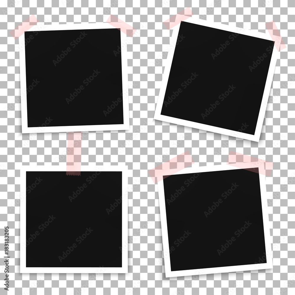 Vector set of photo frame templates on a transparent background Vector set of photo frame templates on a transparent background