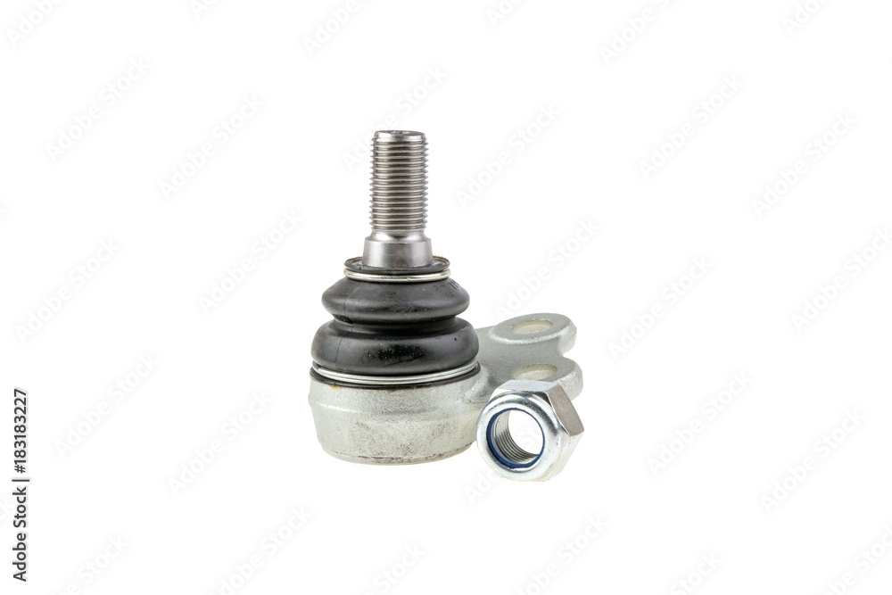 ball bearing and nut isolated on white background ball bearing and nut isolated on white background