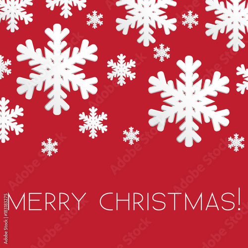 Snowflake Christmas Background - Merry Christmas - vector eps10 