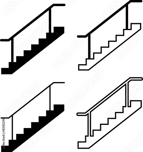 Stairs Icon, Web Design