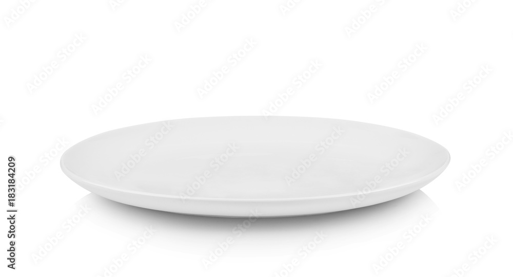 White plate on white background White plate on white background