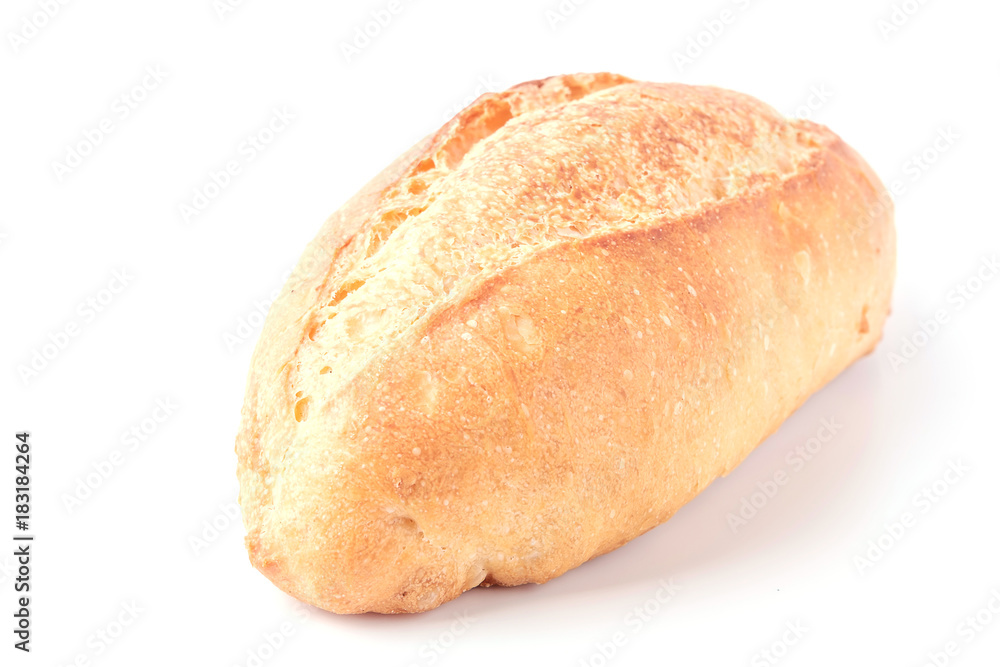 Bread on white background