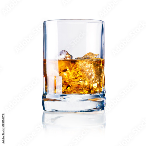 glass of whisky, isolated photo