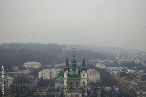 view from Lviv city hall