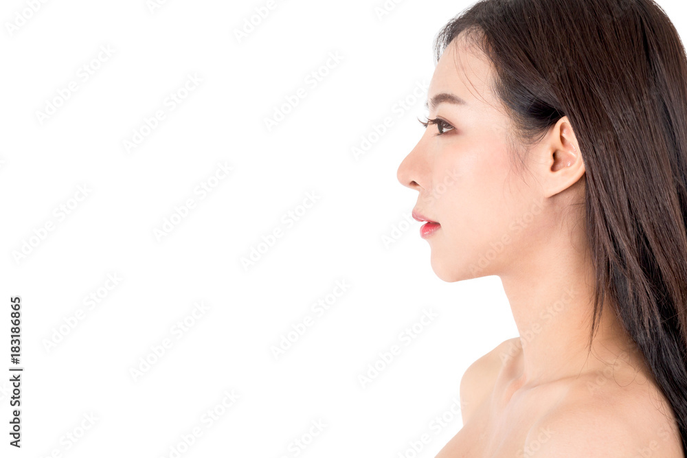 Beautiful woman beauty health care.beauty and spa.perfect fresh skin isolated on white background Beautiful woman beauty health care.beauty and spa.perfect fresh skin isolated on white background