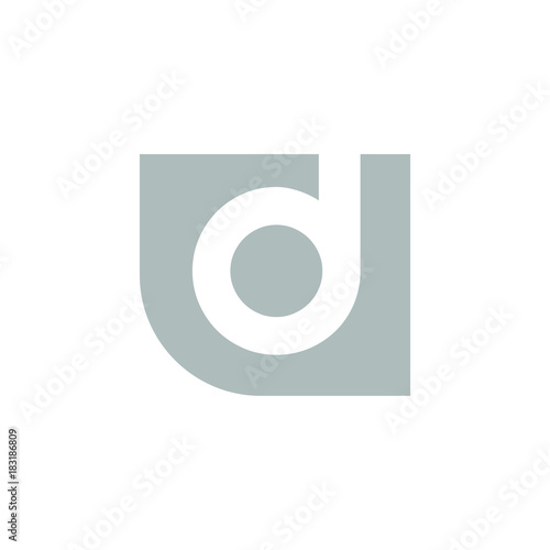 D Initial Letter Logo Vector