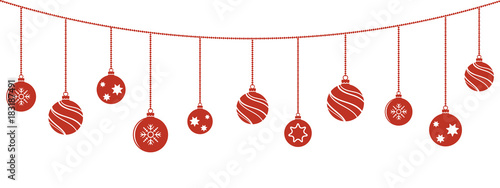 Christmas balls decorations. Christmas hanging ornaments.