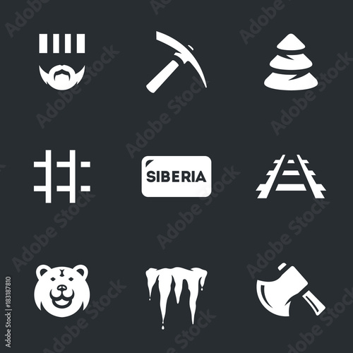 Vector Set of Siberia Icons.
