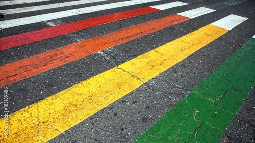 Multicolored Crosswalk © Serdar