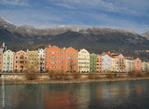 Colorful houses in Innsbruck, Austria