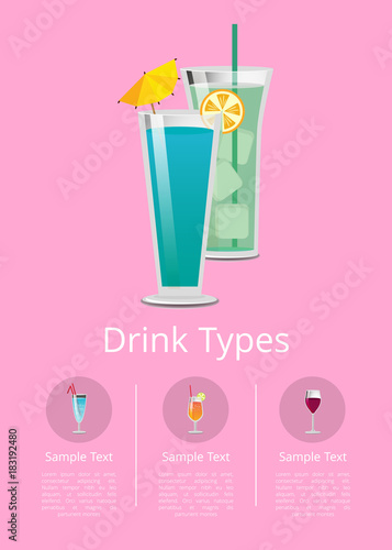 Drink Types Mojito and Mint Cocktail Summer Party
