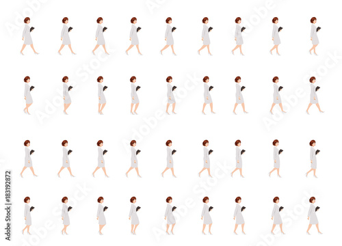Business girl walk cycle animation sprite sheet,  Women walk cycle, Animation Frames