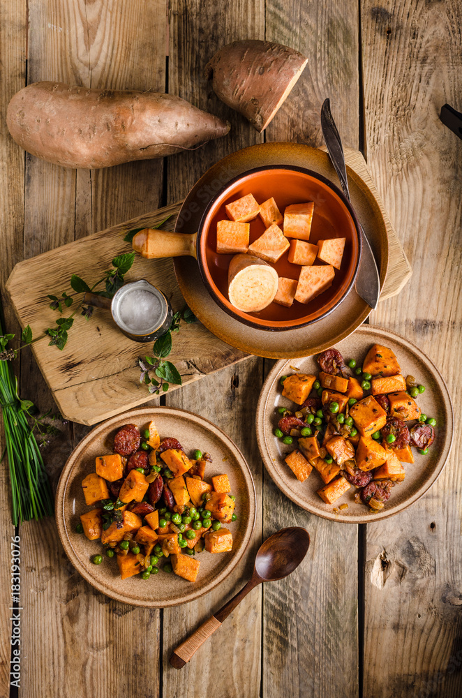 Sweet potato pan vegetable