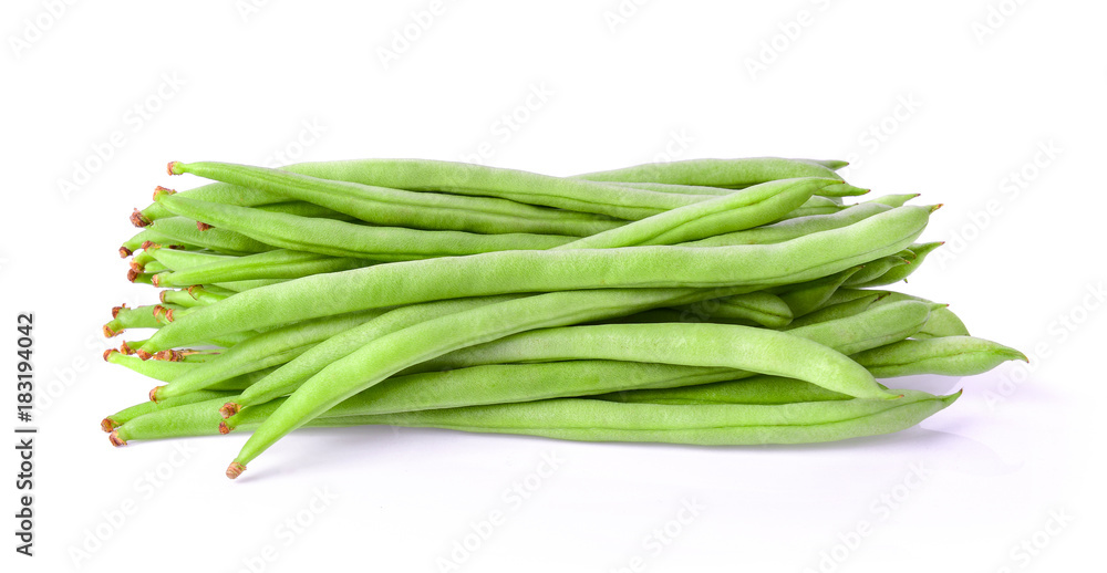 Green beans isolated on a white background Green beans isolated on a white background