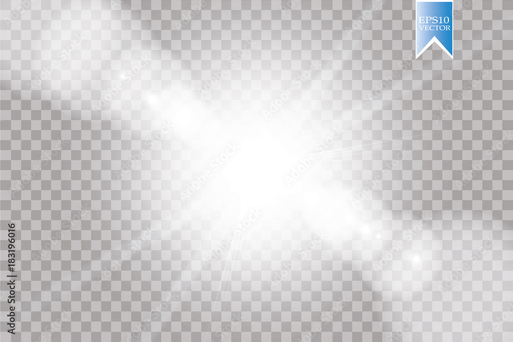 Vector transparent sunlight special lens flare light effect. Sun flash with rays and spotlight Vector transparent sunlight special lens flare light effect. Sun flash with rays and spotlight