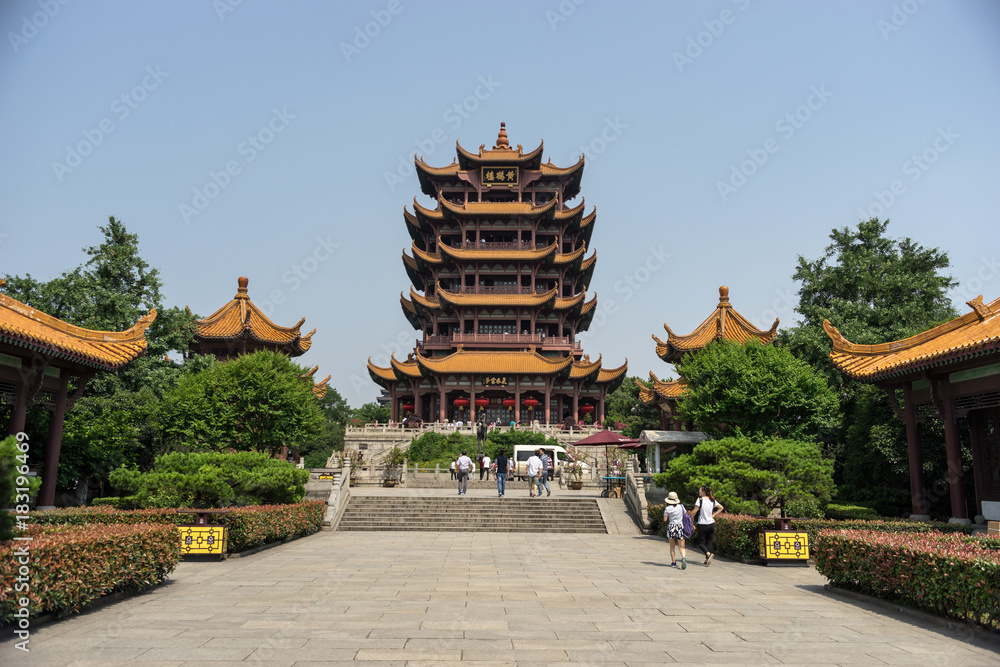 Naklejka premium Wuhan ancient Yellow Crane Tower