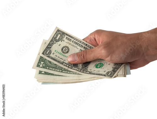 Hand holding cash