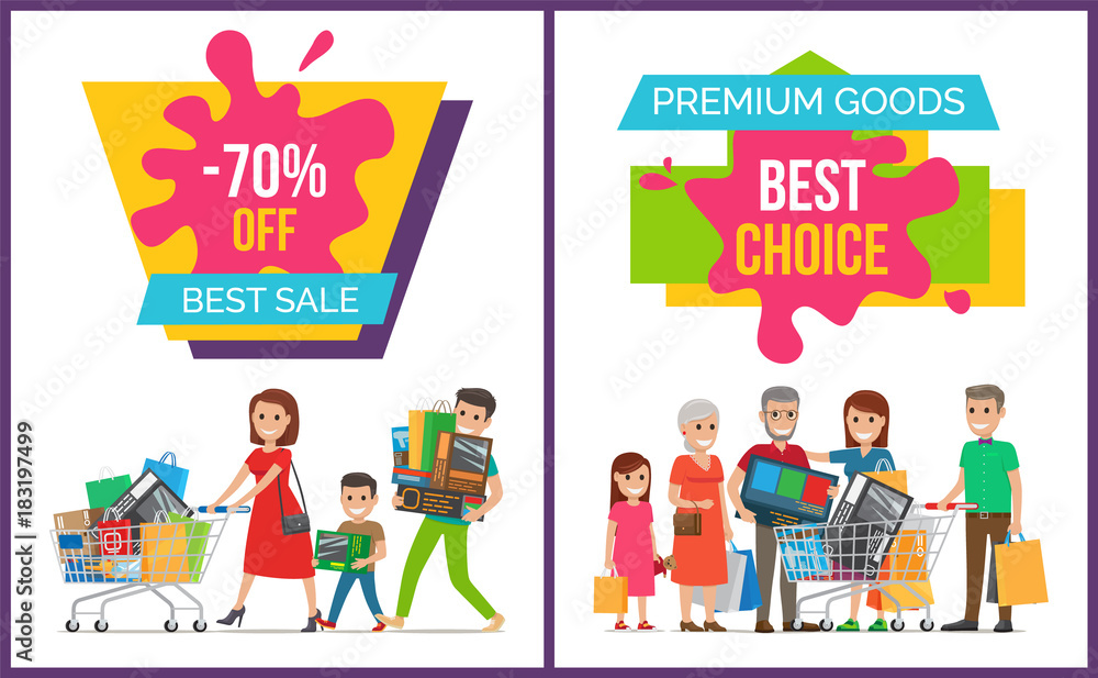 Best Sale and Premium Good Set Vector Illustration Best Sale and Premium Good Set Vector Illustration