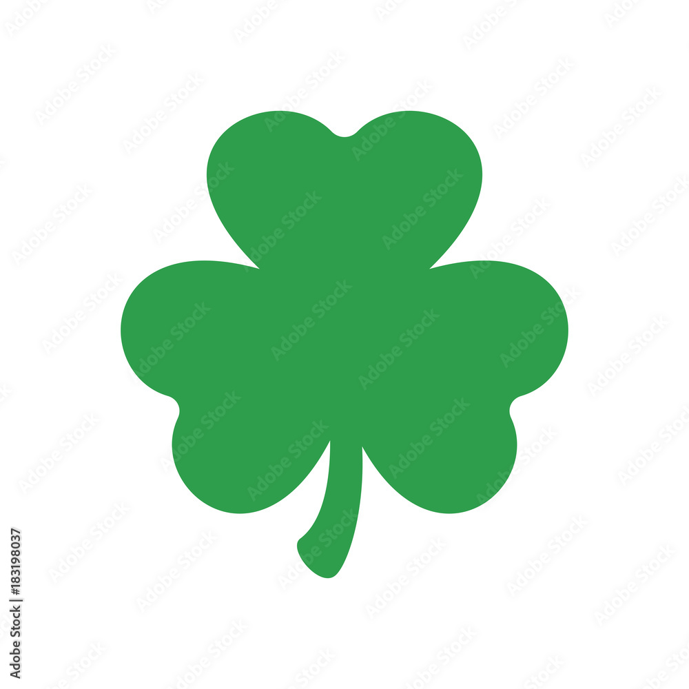 Three leaf clover. Vector icon. St Patricks day. Clover silhouette. Three leaf clover. Vector icon. St Patricks day. Clover silhouette.