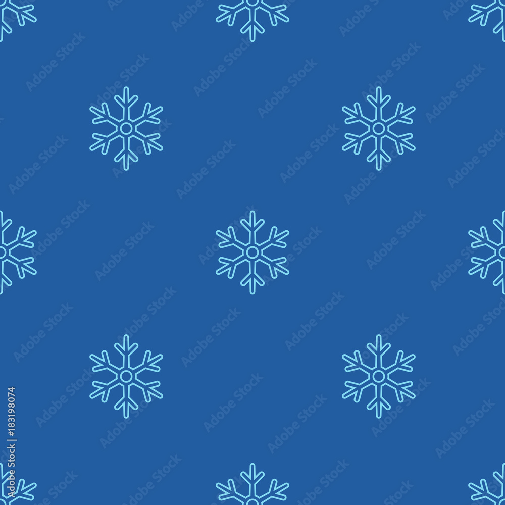 Vector Seamless Snowflakes Pattern Background Vector Seamless Snowflakes Pattern Background