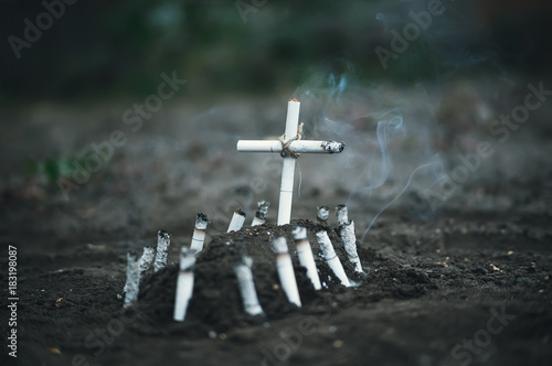 Obraz na płótnie Anti tobacco a conceptual photo.