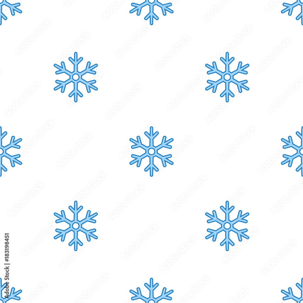 Vector Seamless Snowflakes Pattern Background Vector Seamless Snowflakes Pattern Background