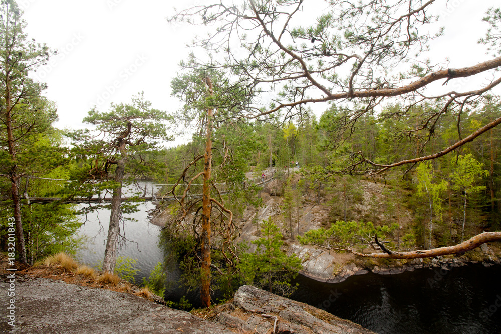Beautiful landscape in the national park Repovesi, Finland, South Karelia.