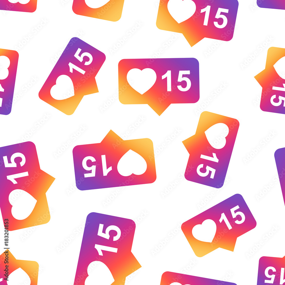 Like, comment, follower seamless pattern background. Business flat vector illustration. Social network sign symbol pattern. Like, comment, follower seamless pattern background. Business flat vector illustration. Social network sign symbol pattern.