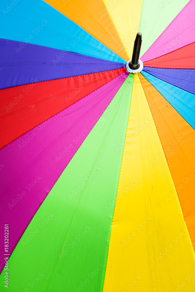 Rainbow umbrella background Rainbow umbrella background