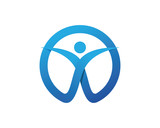 beauty body health care yoga sport spirit balance logo
