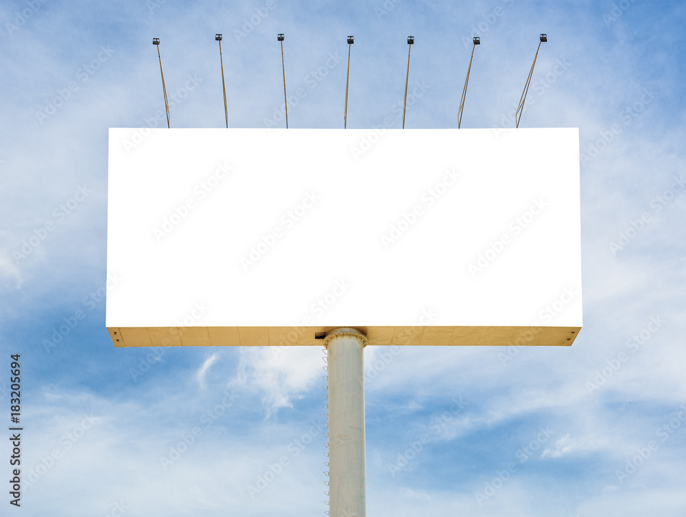 Blank billboard ready for new advertisement Blank billboard ready for new advertisement
