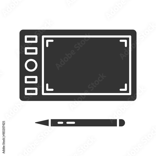 Graphic tablet glyph icon