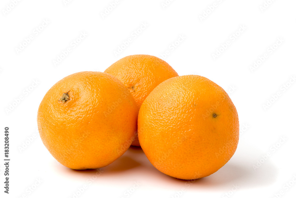 Ripe tangerines on a white Ripe tangerines on a white