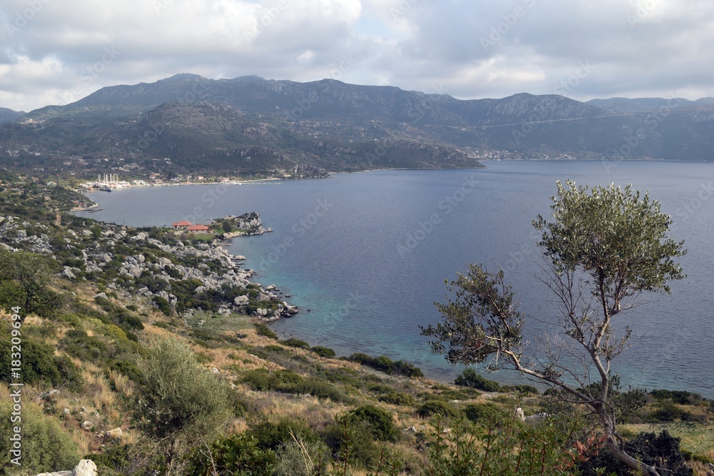 Beautiful mountain landscape Bozburun, the surrounding area of Marmaris