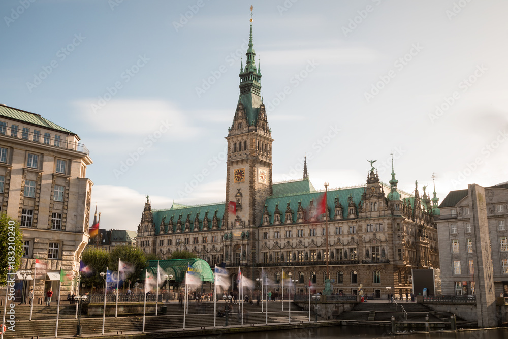 View of the Hamburg city hall