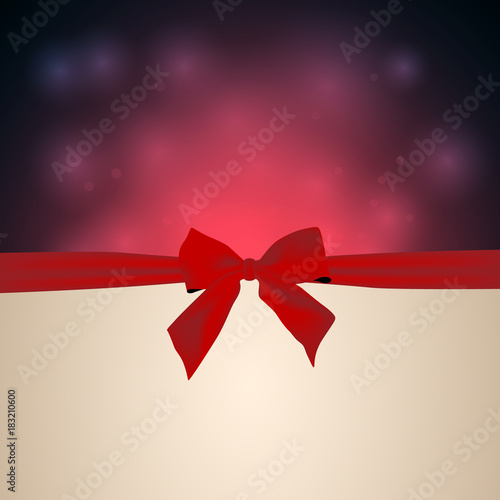 christmas festive background with sparkles and ribbon